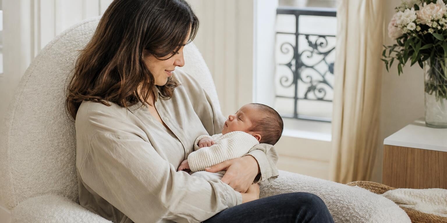 À quelle fréquence allaiter ? Comprendre le rythme des tétées Mère observant les signes de faim de son bébé avant une tétée